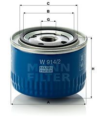 Filtr oleju MANN-FILTER W 914/2