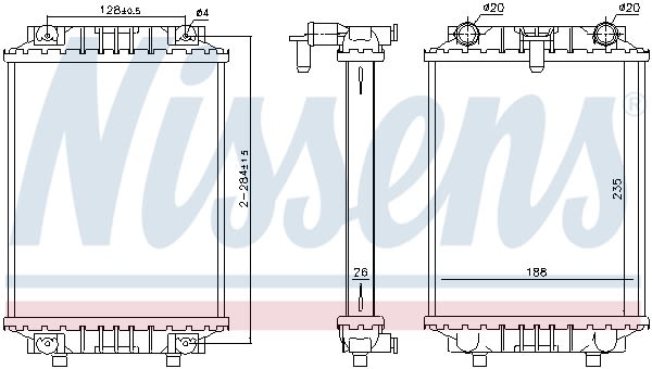 Радіатор охолоджування AUDI A 4 / S 4 (B8) (07-), AUDI Q5 / SQ5 (8R) (08-) 3.0 TFSI|AUDI NISSENS (60351) Nissens фото 9