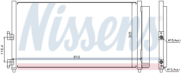 Конденсер кондиціонера FIAT IDEA 1,2-1.4-1.3D 02- NISSENS (94727) Nissens фото 10