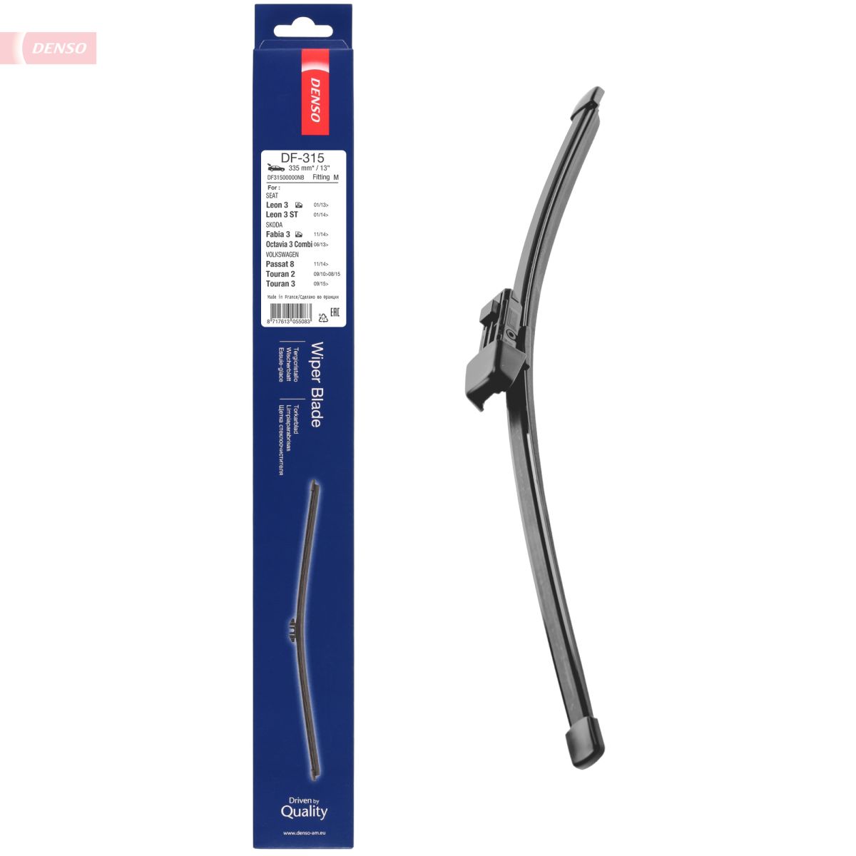 Щітка склоочисника БЕЗКАРКАСНИЙ 335 MM / LHD/RHD / VW PASSAT (3G) (14-) DENSO (DF-315) Denso фото 8