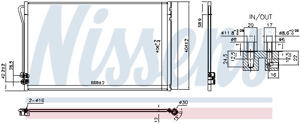 Конденсер кондиціонера MERCEDES VITO III W 447 (14-) 111 CDI|MERCEDES VITO III W 447 (14 NISSENS (941054) Nissens фото 11