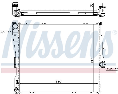 Радіатор охолоджування BMW X3 2,5-3,0-2,0D-3,0D AUT04 NISSENS (60803A) Nissens фото 9
