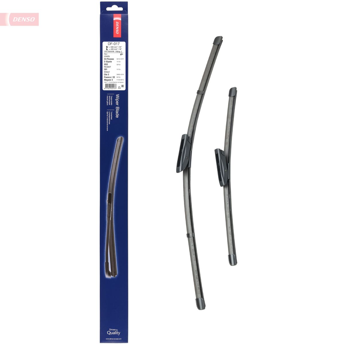 Щітка склоочисника К-Т БЕЗКАРКАСНИЙ 600+400 DENSO (DF-017) Denso фото 7