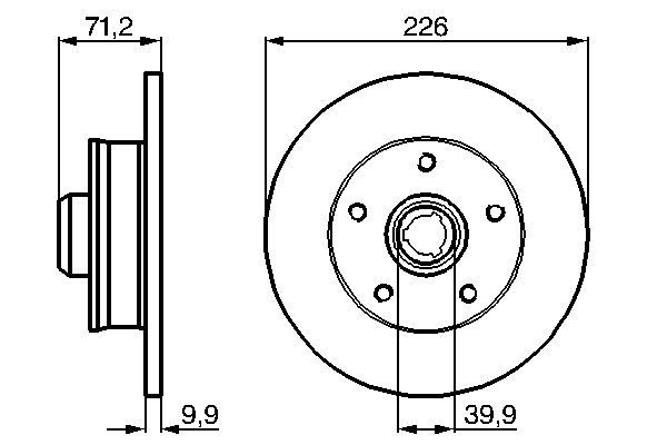 Диск тормозной (задний) VW Golf III/Passat B3/B4 91-99 (226x9.9) фото 12