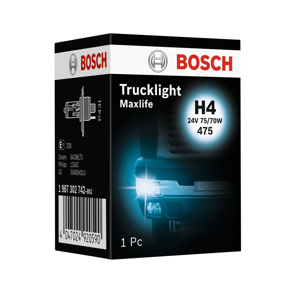 Автолампа H4 24V 75/70W P43t Trucklight Maxlife фото 9