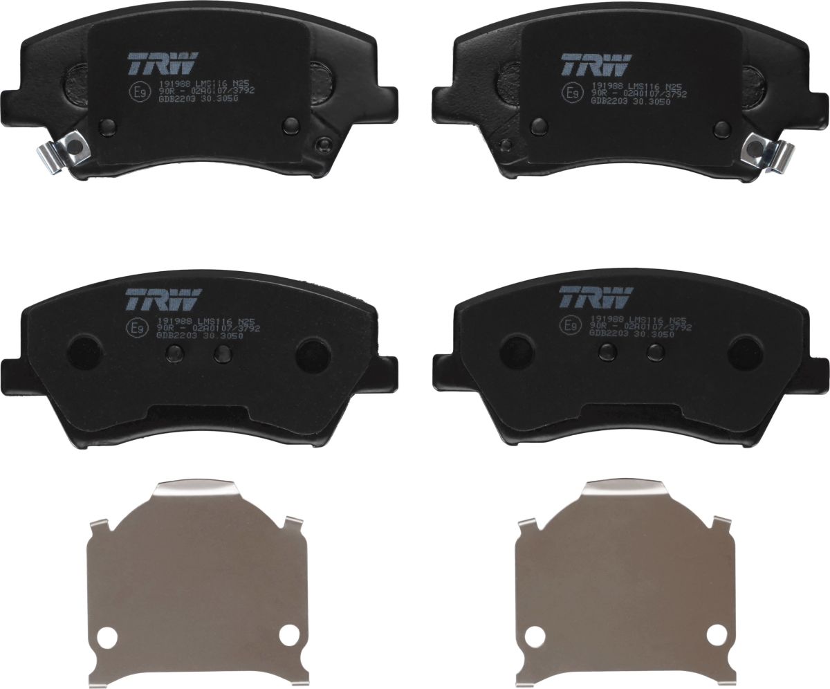 Комплект гальмівних колодок передн , HYUNDAI ELANTRA V, ELANTRA VI, GRANDEUR, I30, IONIQ, SANTA FÉ II, KIA CERATO IV, CERATO KOUP III, NIRO, NIRO I, PRO CEE'D 1.0-Electric 01.07- фото 2