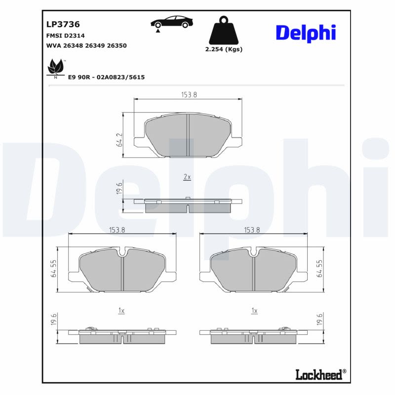 Комплект гальмівних колодок передн , OPEL INSIGNIA B, INSIGNIA B COUNTRY, INSIGNIA B GRAND SPORT 1.5-2.0D 03.17- фото 4