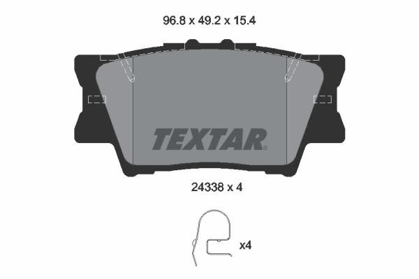 Колодки гальмівні (задні) Toyota Camry/Rav4/Lexus ES 06- (Akebono) Textar фото 12