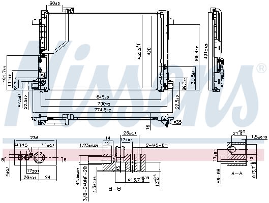 Конденсер кондиціонера MERCEDES C-CLASS W204 07- NISSENS (940035) Nissens фото 11