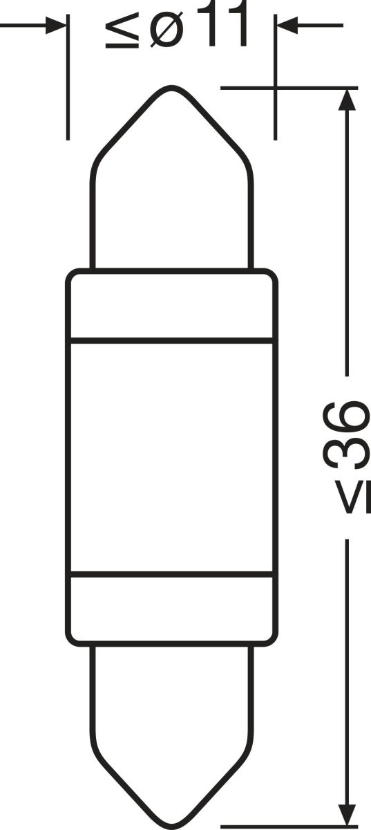 Автолампа світлодіодна C5W LED 12V 0.6W 6000K 36MM SV8.5-8 / LEDRIVING® SL / COOL WHITE OSRAM (6418DWP-1BL) osram фото 6