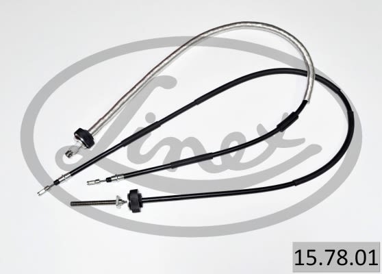 Трос ручника (задній) Ford Focus/C-Max 03-07 (1353+1504mm) (електро) Linex фото 12