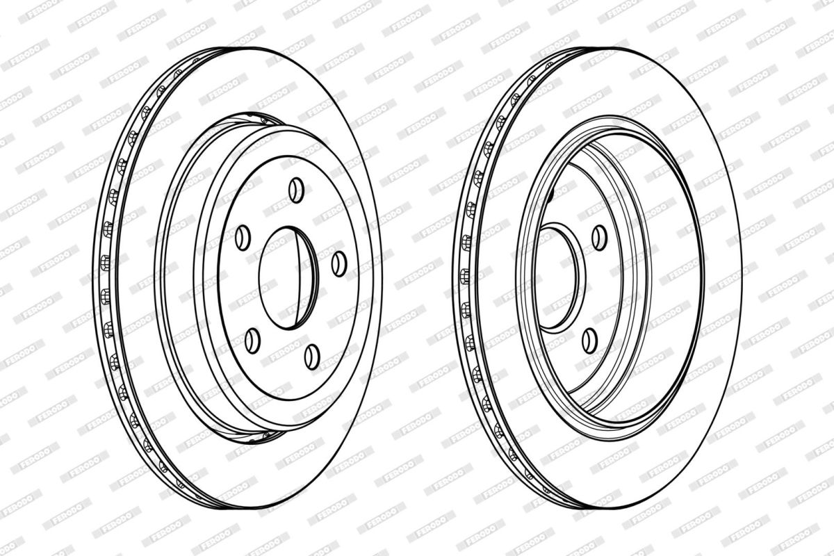 Диск гальмівний JEEP GRAND CHEROKEE IV (WK, WK2) 3.6 2010.06- FERODO (DDF2095C) Ferodo фото 5