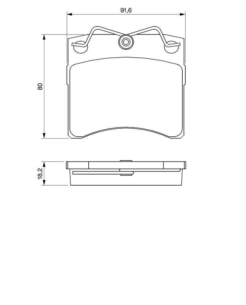 Колодки гальмівні дискові VW TRANSPORTER T4 ФУРГОН (70A, 70H, 7DA, 7DH) 1.9 1990.07-2003.04 BOSCH (0 986 460 954) Bosch фото 5