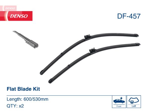Щітка склоочисника К-Т БЕЗКАРКАСНИЙ / 600/530 MM / LHD / MERCEDES-BENZ EQB (X243) (2 DENSO (DF-457) Denso фото 6