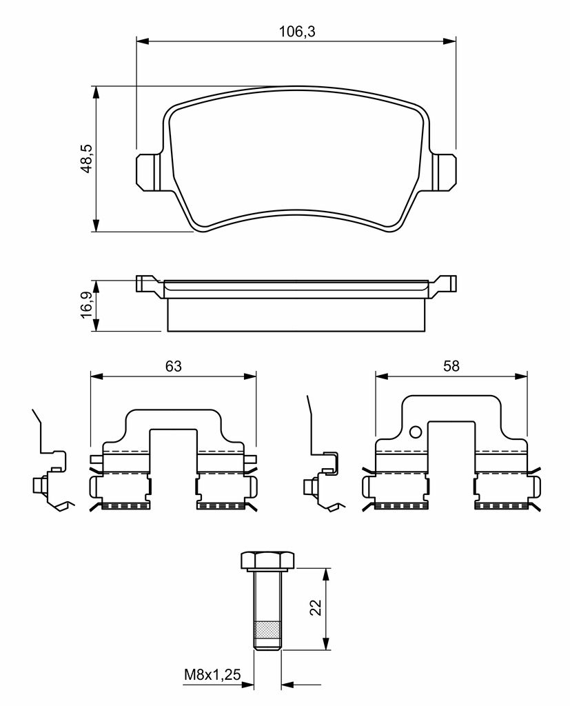 Комплект гальмівних колодок задн , VOLVO S60 II, S80 II, V60 I, V70 III, XC60 I, XC70 II, FORD GALAXY II, GALAXY MK II, S-MAX, LAND ROVER FREELANDER 2, RANGE ROVER EVOQUE 1.5-4.4 03.06-12.19 фото 6