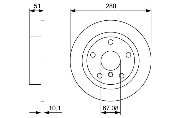 Диск тормозной (задний) BMW 2 (F44-46)/X1 (F48) /i3 Hybrid 13- (280x10) фото 10