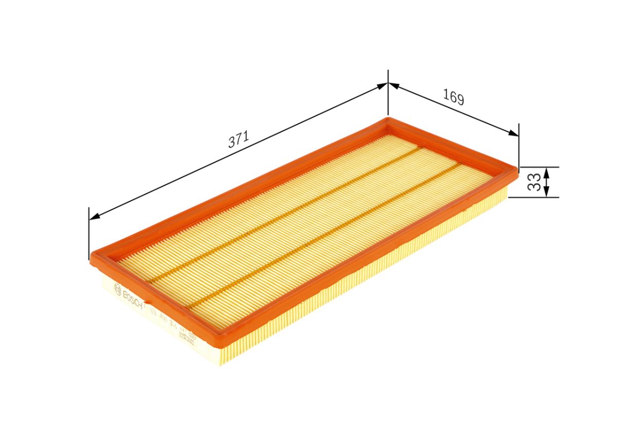 Фільтр повітряний SUBARU FORESTER (SG_) 2.0 AWD (SG5) 2002.02 - 2012.12 BOSCH (F 026 400 326) Bosch фото 5