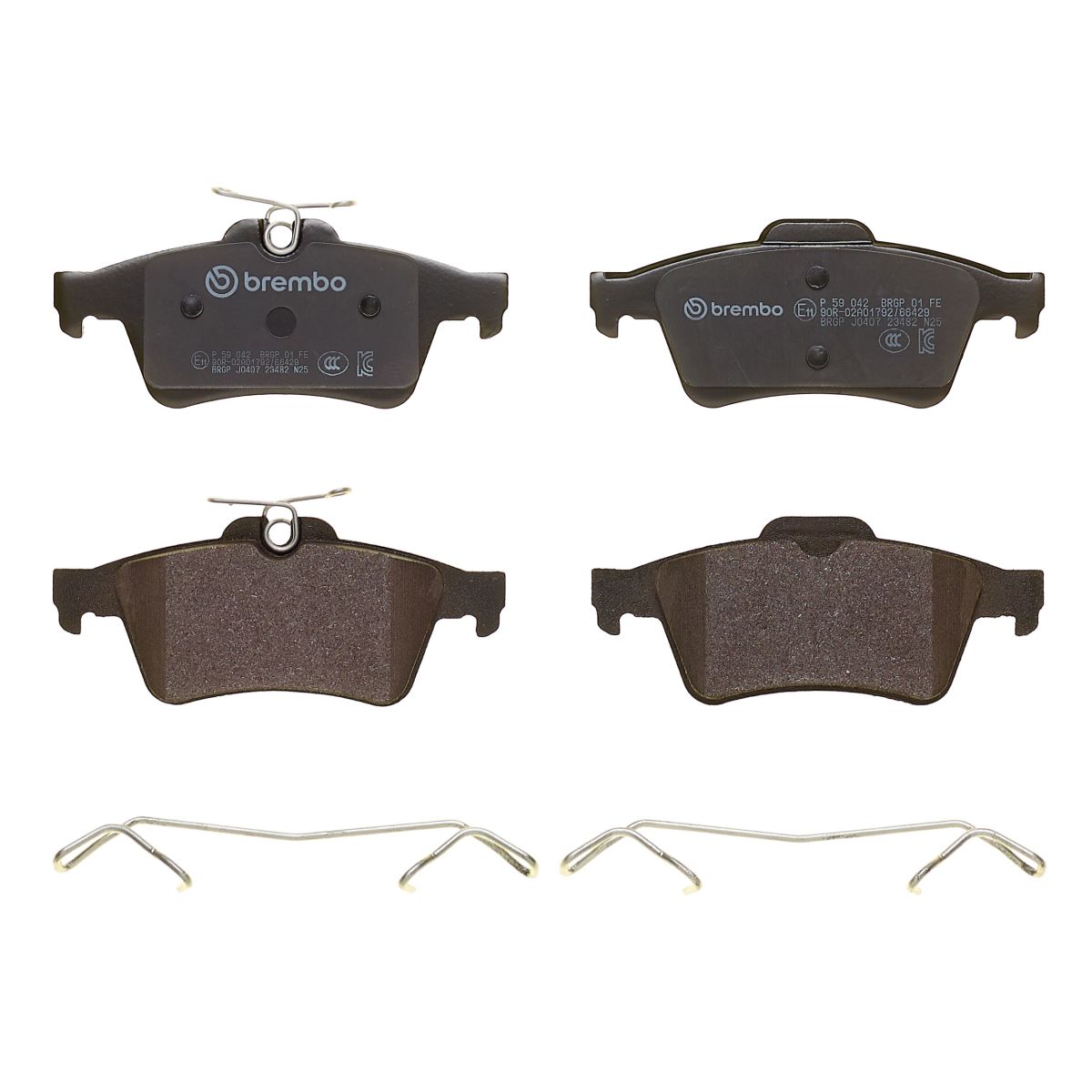 Колодки гальмівні дискові MAZDA 3 ЛІФТБЕК (BK) 1.6 1999.09-2009.12 BREMBO (P59042) BREMBO фото 8