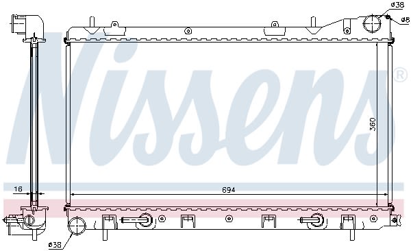 Радіатор охолоджування SUBARU FORESTER 2,0 AUT 02- NISSENS (67712) Nissens фото 10