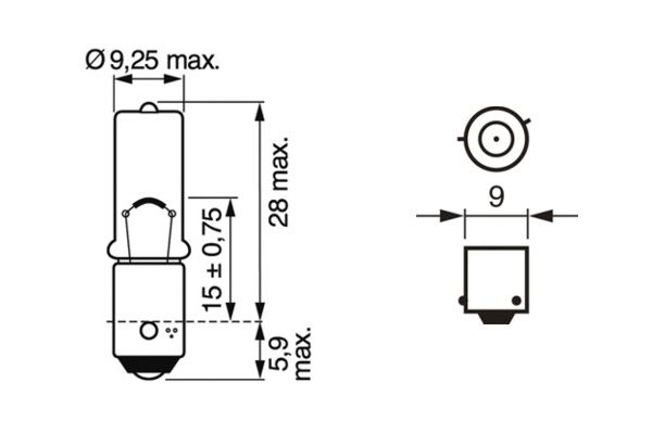 Автолампа H6W 12V 6W BAX9s ECO WS фото 12