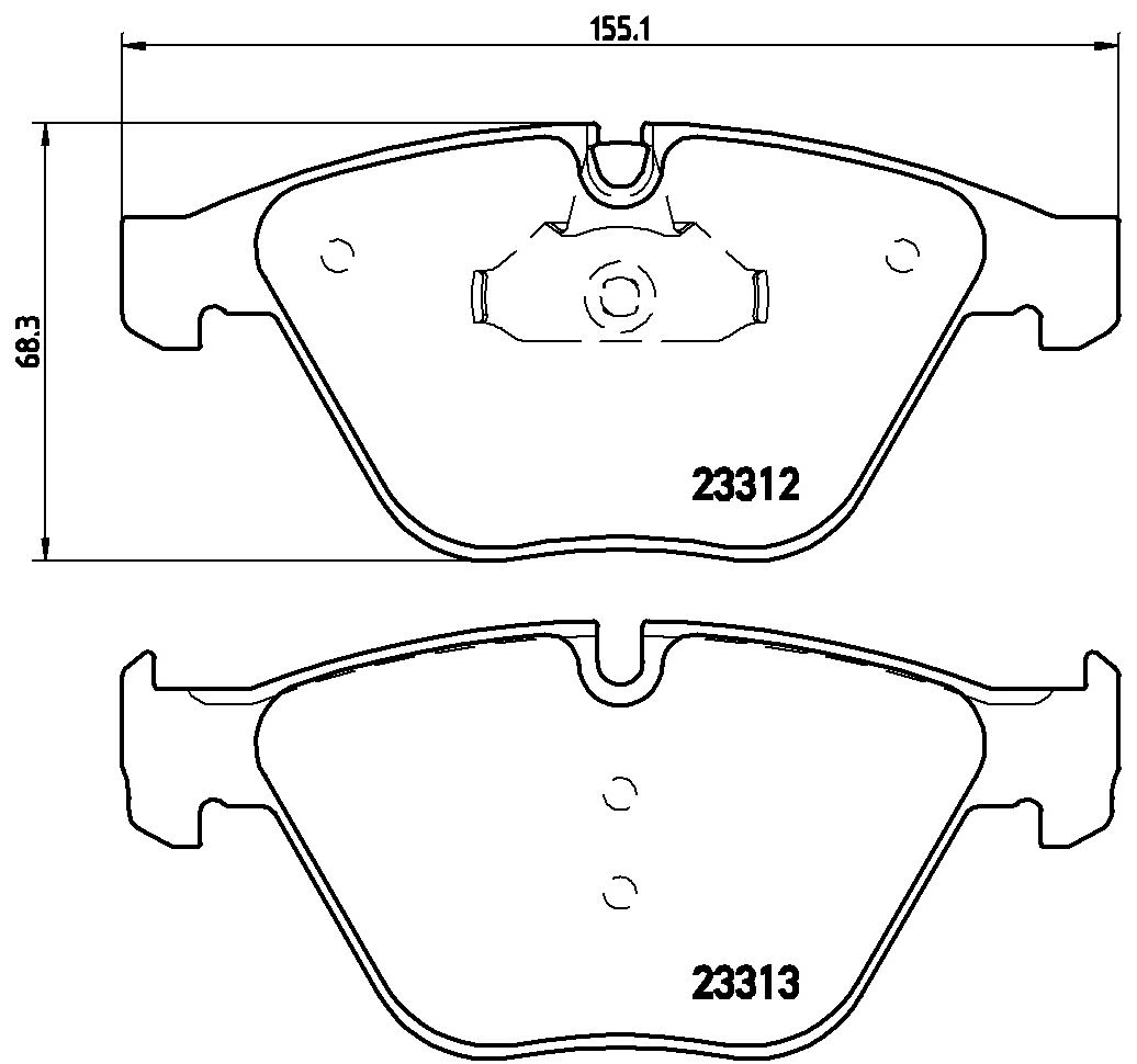 Колодки гальмівні дискові BMW 5 (E60) 3.0 2001.12-2010.03 BREMBO (P06054) BREMBO фото 4