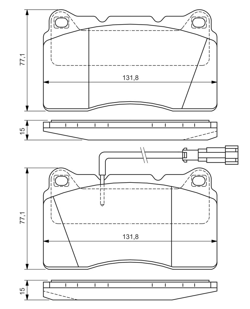 Колодки гальмівні дискові ALFA ROMEO 159 (939_) 2.2 2005.06-2012.12 BOSCH (0 986 424 577) Bosch фото 9