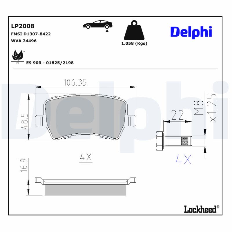 Комплект гальмівних колодок задн , VOLVO S60 II, S80 II, V60 I, V70 III, XC60 I, XC70 II, FORD GALAXY II, GALAXY MK II, MONDEO IV, S-MAX, LAND ROVER FREELANDER 2 1.5-4.4 03.06-12.19 фото 7
