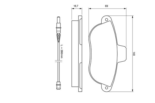 Колодки гальмівні дискові PEUGEOT EXPERT ФУРГОН (222) 1.9 1995.07-2008.03 BOSCH (0 986 424 415) Bosch фото 10