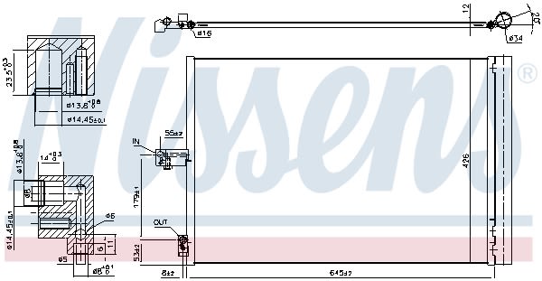 Конденсер кондиціонера MERCEDES CLS-CLASS W 218 (10-) CLS 220 BLUETEC (+) NISSENS (940420) Nissens фото 10