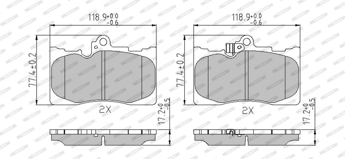 Колодки гальмівні дискові LEXUS GS (_S19_) 3.0 2005.01-2012.12 FERODO (FDB4216) Ferodo фото 5