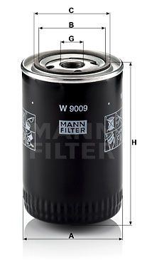 Filtr oleju MANN-FILTER W 9009 Citroën, Fiat, Peugeot