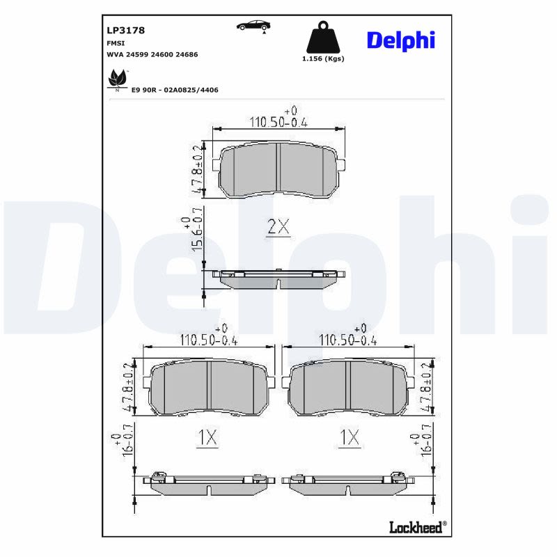 Комплект гальмівних колодок задн , HYUNDAI H-1 CARGO, KIA CARNIVAL II, SORENTO III, MAZDA CX-30 2.0D-3.5 10.01- фото 4