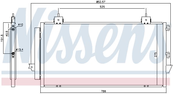 Конденсер кондиціонера TOYOTA RAV-4 II 1.8 VVTI, 2.0 D-4D 4WD, 2.0 VVTI 4WD 00- NISSENS (94741) Nissens фото 11
