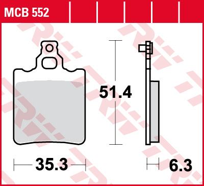 Klocki hamulcowe przód/tył, przeznaczenie: droga/offroad/skuter, mater LUCAS MCB552