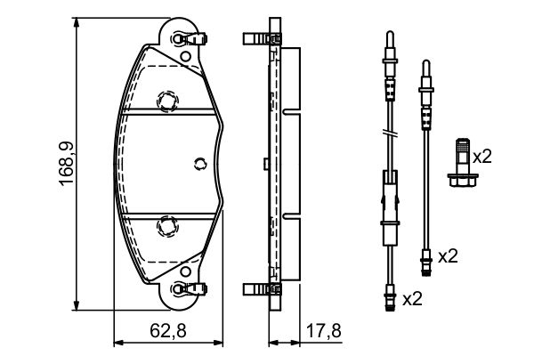 Колодки гальмівні дискові CITROEN C5 II BREAK (RE_) 2.0 2004.09- BOSCH (0 986 424 581) Bosch фото 8