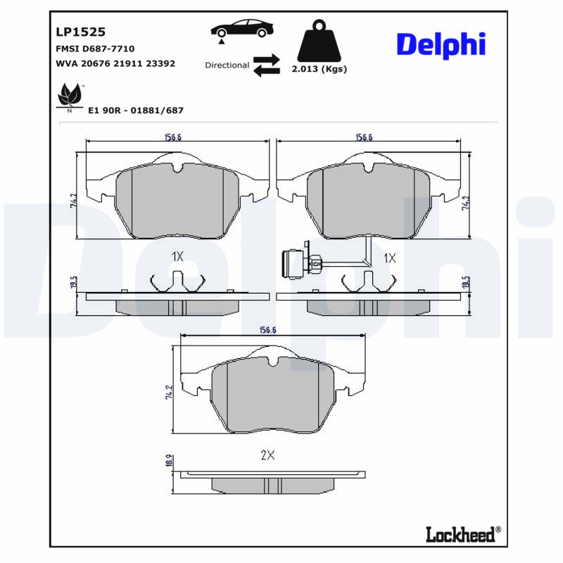 Комплект гальмівних колодок передн , AUDI A3, A4 B5, TT, SEAT IBIZA III, LEON, TOLEDO II, SKODA OCTAVIA I, VW BORA, BORA I, GOLF III, GOLF IV, NEW BEETLE, PASSAT B3/B4 1.4-3.2 10.91-12.14 фото 5