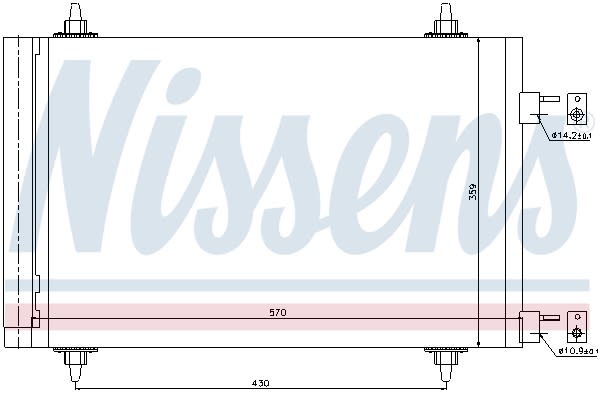 Конденсер кондиціонера CITROEN C4 04- NISSENS (94758) Nissens фото 11