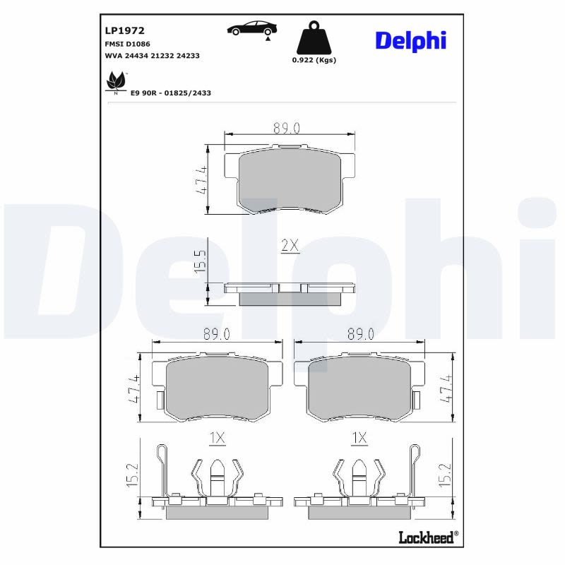 Комплект гальмівних колодок задн , ACURA RDX, RL, TL, HONDA ACCORD IX, ACCORD VIII, CR-V II, CR-V III, CR-V IV, CROSSTOUR I, FR-V, INSPIRE, JAZZ II, ODYSSEY, STEPWGN 1.3D-3.5 06.95- фото 5