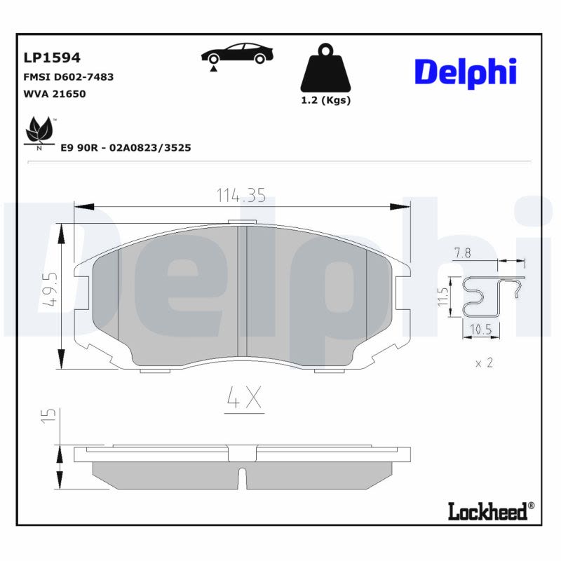Комплект гальмівних колодок задн/передн , DAIHATSU EXTOL, TERIOS, MITSUBISHI COLT III, COLT IV, COLT V, ECLIPSE I, GALANT V, GALANT VI, LANCER III, LANCER IV, LANCER V, LANCER VI 1.2-2.4 06.84- фото 4