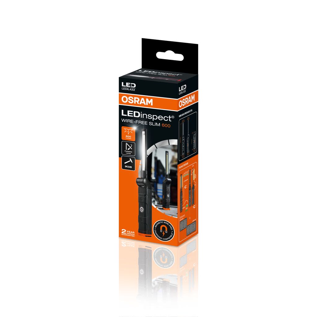 Ліхтар акумуляторний LEDINSPECT® WIRE-FREE SLIM 600 5W / 5700K 600LM / ЗАХИСТ: IK08 + OSRAM (LEDIL422) osram фото 12