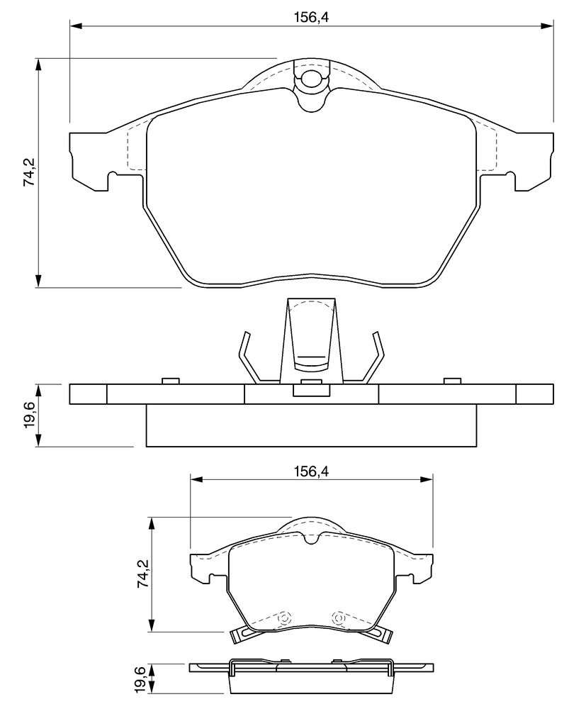 Колодки гальмівні дискові (комплект 4 шт) OPEL ZAFIRA A МІНІВЕН (T98) 1.8 1999.04-2005.06 BOSCH (0 986 424 488) Bosch фото 9
