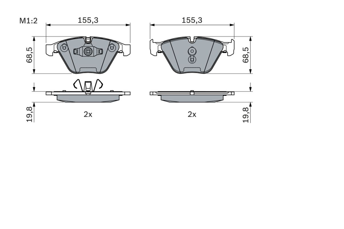 Колодки гальмівні дискові BMW X1 (E84) 2.0 2009.03-2015.06 BOSCH (0 986 494 354) Bosch фото 9