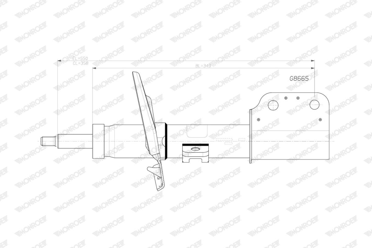 Амортизатор газомасляний CITROEN BERLINGO (ER_, EC_), BERLINGO ФУРГОН/МІНІВЕН (K9) ПЕРЕД MONROE (G8665) Monroe фото 5