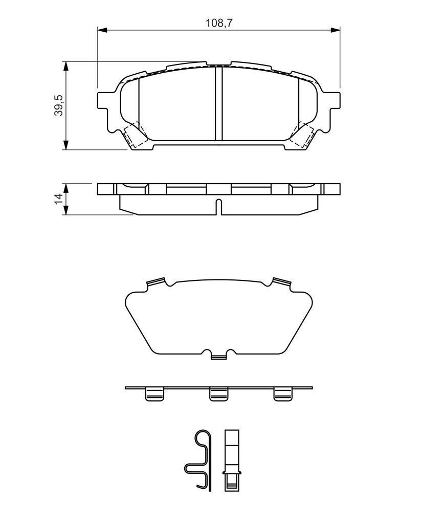 Колодки гальмівні дискові SUBARU FORESTER (SG_) 2.0 2002.02-2012.12 BOSCH (0 986 494 232) Bosch фото 5