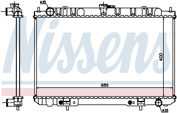 Радіатор охолоджування NISSAN MAXIMA 2,0-3,0 AUT 00- NISSENS (68713) Nissens фото 10