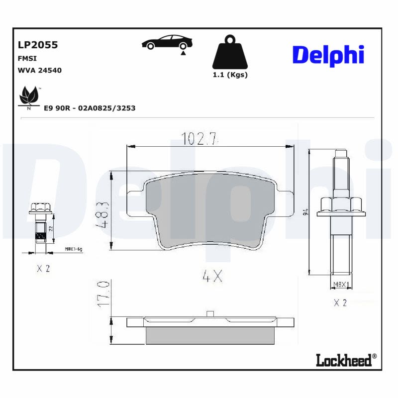 Комплект гальмівних колодок задн , CITROEN C4 GRAND PICASSO I, C4 PICASSO I, C4 PICASSO II 1.6-2.0D 10.06-12.14 фото 4