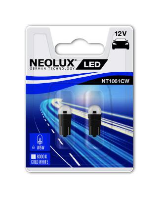 Автолампа світлодіодна W5W LED 12V 0.5W 6000K W2,1X9,5D / ХОЛОДНЕ БІЛЕ СВІТЛО / 2ШТ. BLI NEOLUX (NT1061CW-02B) Neolux фото 5
