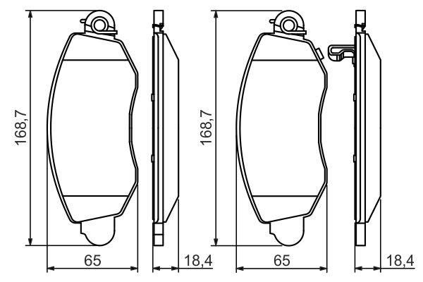 Колодки гальмівні дискові FORD TRANSIT АВТОБУС (FD_ _, FB_ _, FS_ _, FZ_ _, FC_ _) 2.4 2000 BOSCH (0 986 494 047) Bosch фото 8