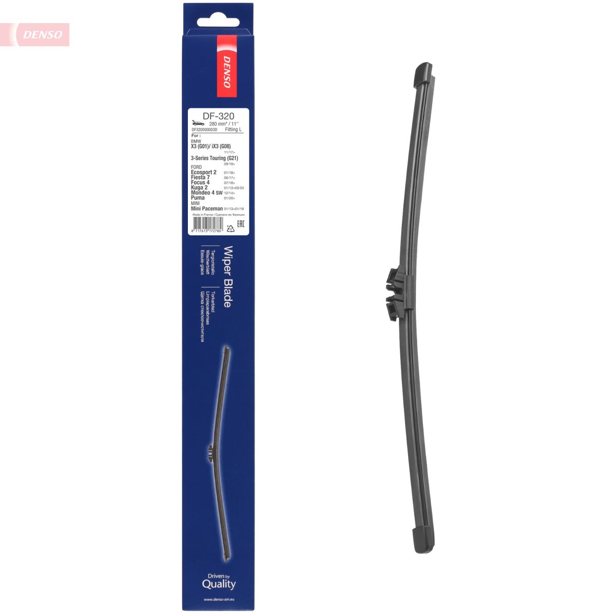 Щітка склоочисника БЕЗКАРКАСНИЙ / 280 MM DENSO (DF-320) Denso фото 5