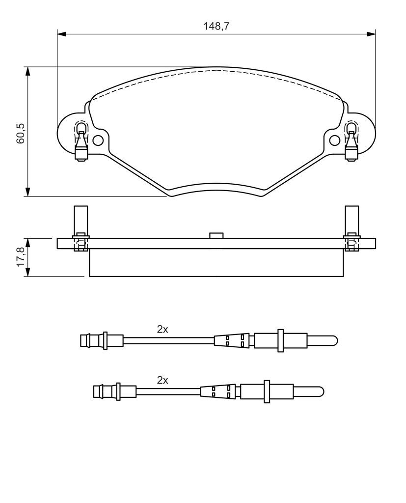 Колодки гальмівні дискові CITROEN C5 II BREAK (RE_) 1.6 2004.09- BOSCH (0 986 424 582) Bosch фото 9